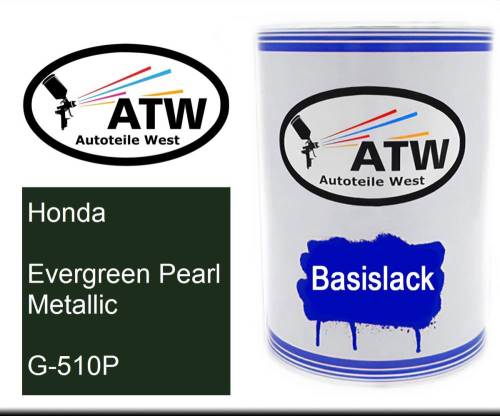 Honda, Evergreen Pearl Metallic, G-510P: 500ml Lackdose, von ATW Autoteile West.